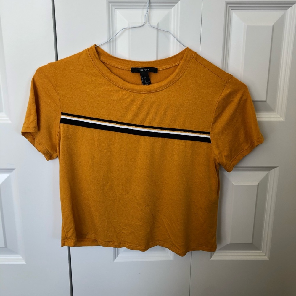 Yellow Forever 21 crop top